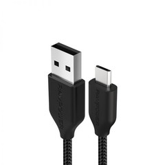 RAVPOWER Nylon Braided Micro Cable 1M Black Rp-Cb048