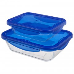 Set Of 2 Rectangular Dishes With Lids (281Pg00+282Pg00)