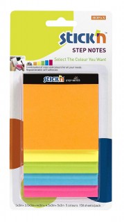 Stick'N 150Shs Step Notes Neon 21423