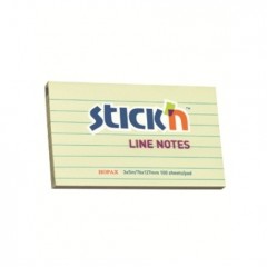 Stick'N 3X5" 100Shs Yellow Lined Notes Pad 21055