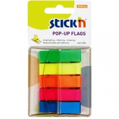Stick'N 5 Pads 200Shs Pop-Up Flags, Neon 26029