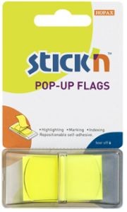 Stick'N 50Shs Pop-Up Flags, Asstd Colors