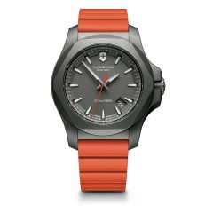 Victorinox I.N.O.X. Grey Dial Orange Rubber Mens Watch