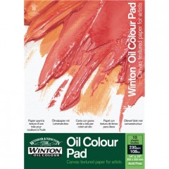 W&N Winton 16X12" Oil Colour Pad 230Gsm 10Shs