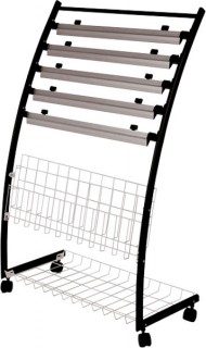 Writebest Magazine Rack C/W 5 Newspaper Clamp Nm501