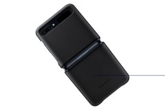 Z Flip Leather cover Black