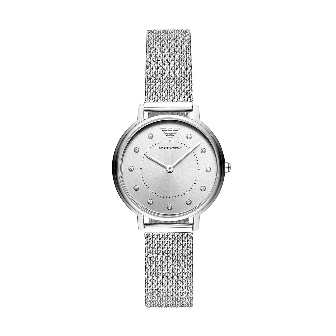 armani women's watch silver