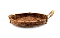 Woven Tray Round Asst 35x35 - Brown