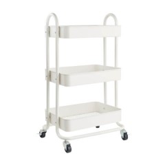 Metal Trolley Asst 78.7X41.5 cm -White