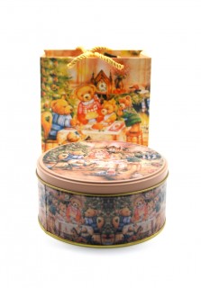 Gift Set (Paper Bag+ Round Tin Container)-A