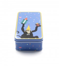 Rect Tin Container Asst Animal Design 11.5 cm-B