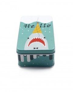 Rect Tin Container Asst Animal Design 11.5 cm-D