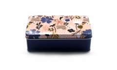 Rect Tin Container Asst Flower Design 11.5 cm-C