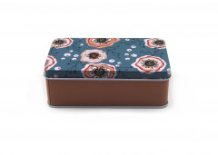 Rect Tin Container Asst Flower Design 11.5 cm-F