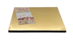 Cake Board Square 20 cm Matt Gold 5Pc