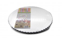 Cake Board Round 20 cm Matt Silver 5Pc