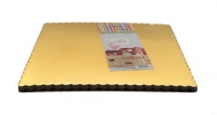 Cake Board Square 20 cm Shiny Gold 5Pc