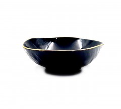 Ceramic Salad Bowl Gold Edge 20CM