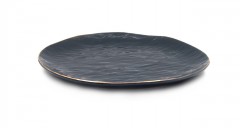Ceramic Dessert Plate Gold Edge 20  cm