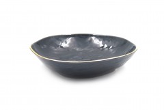 Ceramic Deep Plate Gold 18CM