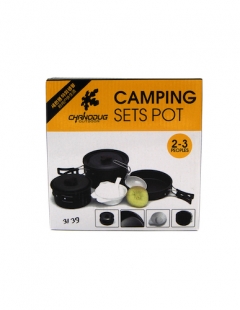 Camping cooking pot set