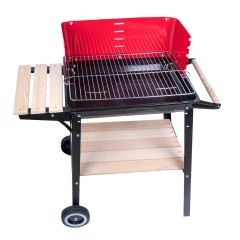 Bbq Grill W/Side Stand Wind Shield 83x43 cm