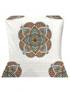 Table Cloth White Mandala 140x200 cm