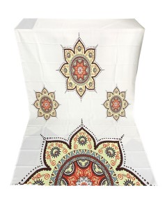 Table Cloth White Mandala 140x200 cm