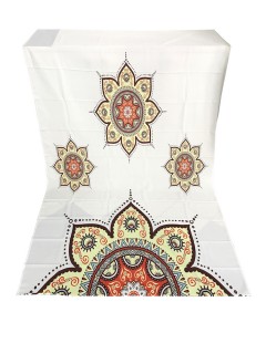 Table Cloth White Mandala 140x250 cm
