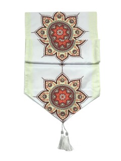 Table Runner White Mandala 35x183 cm