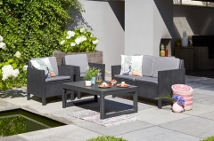 Chicago 2 seater lounge set- Graphite