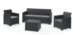 Tahiti 3 seater sofa set- Graphite