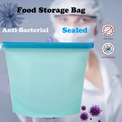 Silicone bag w/sliding bar  1,500ML blue