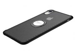 IPhone carbon fiber with silver ring built in magnet for car holder  xs