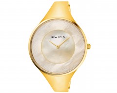 Elixa Beauty Gold Stainless Steel Womens Bracelet Watch