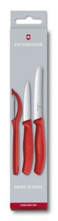 Swiss Paring Knife+Plr 3Pc Red