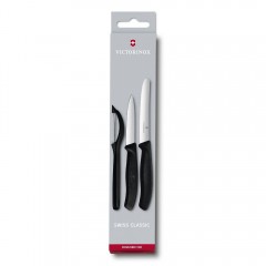 Swiss Paring Knife+Plr3Pc Black