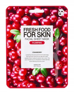 Fresh Food For Skin Facial Sheet Mask Cranberry