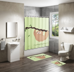 Shower Curtain&Bath Mat Sets-3