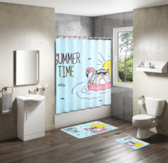 Shower Curtain&Bath Mat Sets-4
