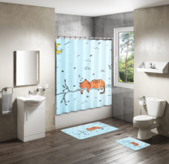 Shower Curtain&Bath Mat Sets-5