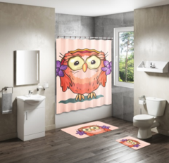 Shower Curtain&Bath Mat Sets-14