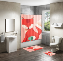 Shower Curtain&Bath Mat Sets-29
