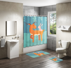 Shower Curtain&Bath Mat Sets-32