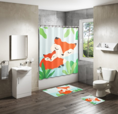 Shower Curtain&Bath Mat Sets-33