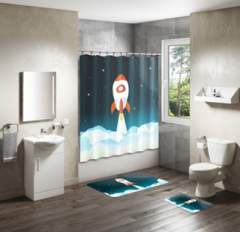 Shower Curtain&Bath Mat Sets-37
