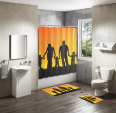 Shower Curtain&Bath Mat Sets-39