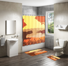 Shower Curtain&Bath Mat Sets-55