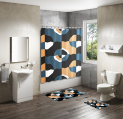 Shower Curtain&Bath Mat Sets-62