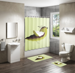 Shower Curtain&Bath Mat Sets-86